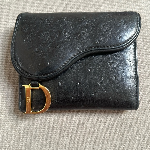 Christian Dior Ostrich Saddle Wallet - Picture 1 of 5